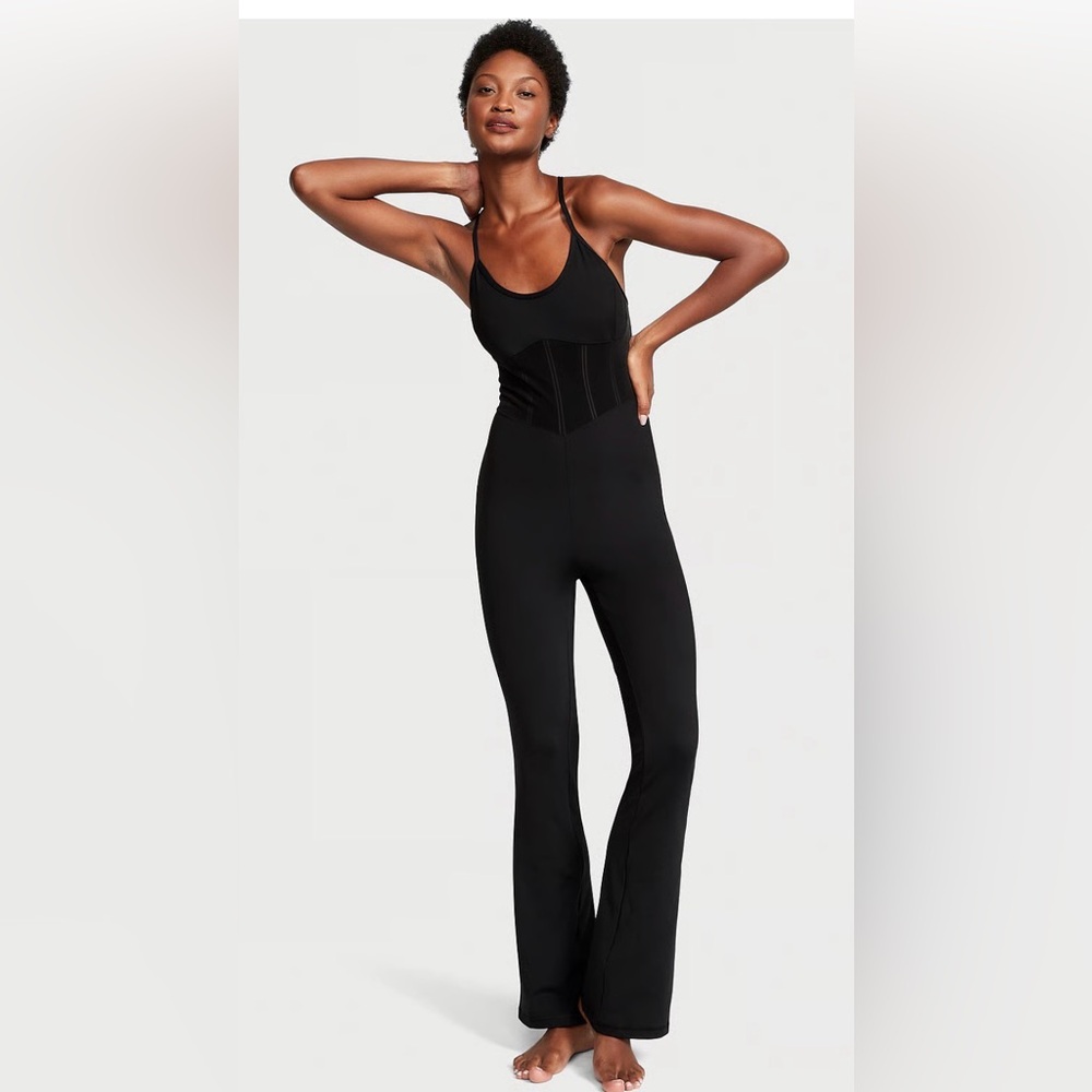 NWOT Victoria’s Secret Cloud Knit Flocked Flare Catsuit